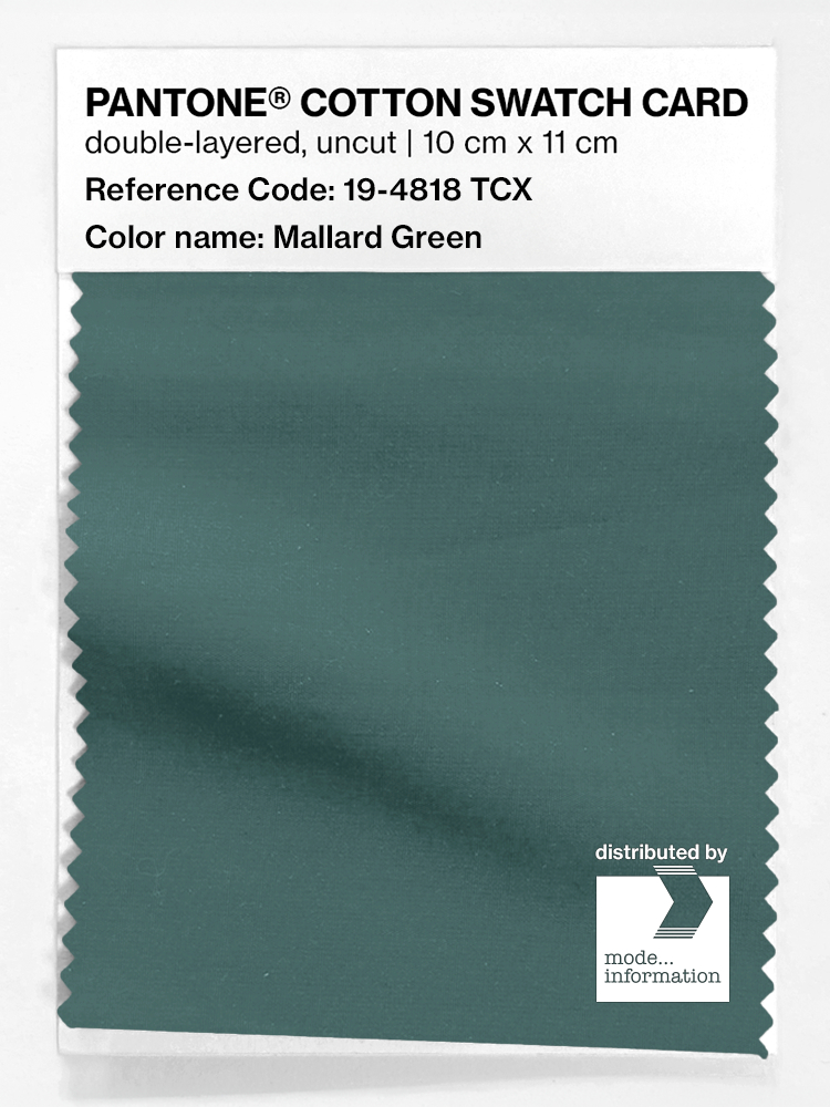 Product image 1 of the product “PANTONE® COTTON SWATCH CARD 19-4818 TCX Mallard Green ”