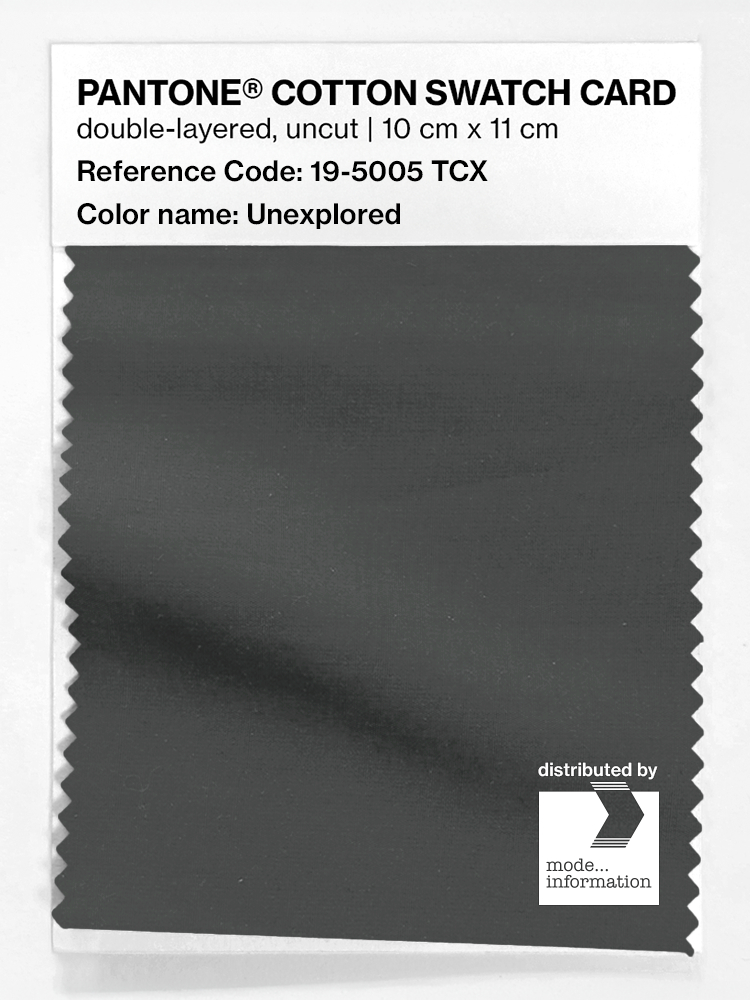 Product image 1 of the product “PANTONE® COTTON SWATCH CARD 19-5005 TCX Unexplored ”