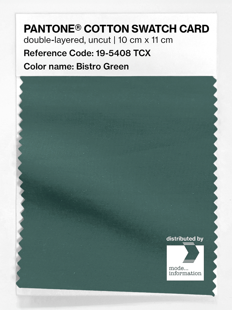 Product image 1 of the product “PANTONE® COTTON SWATCH CARD 19-5408 TCX Bistro Green ”