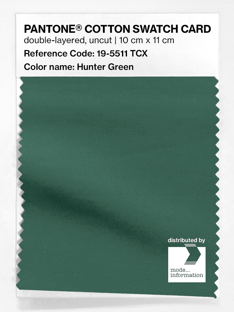 Product image 1 of the product “PANTONE® COTTON SWATCH CARD 19-5511 TCX Hunter Green ”