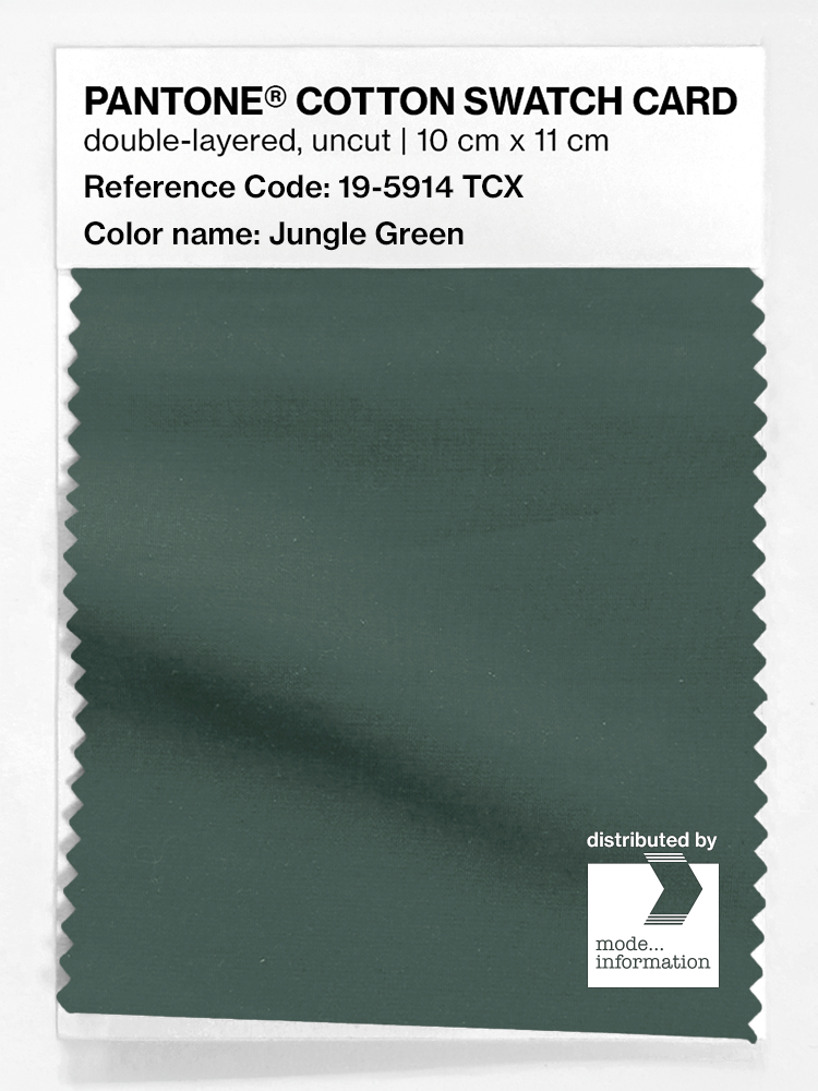 Product image 1 of the product “PANTONE® COTTON SWATCH CARD 19-5914 TCX Jungle Green ”