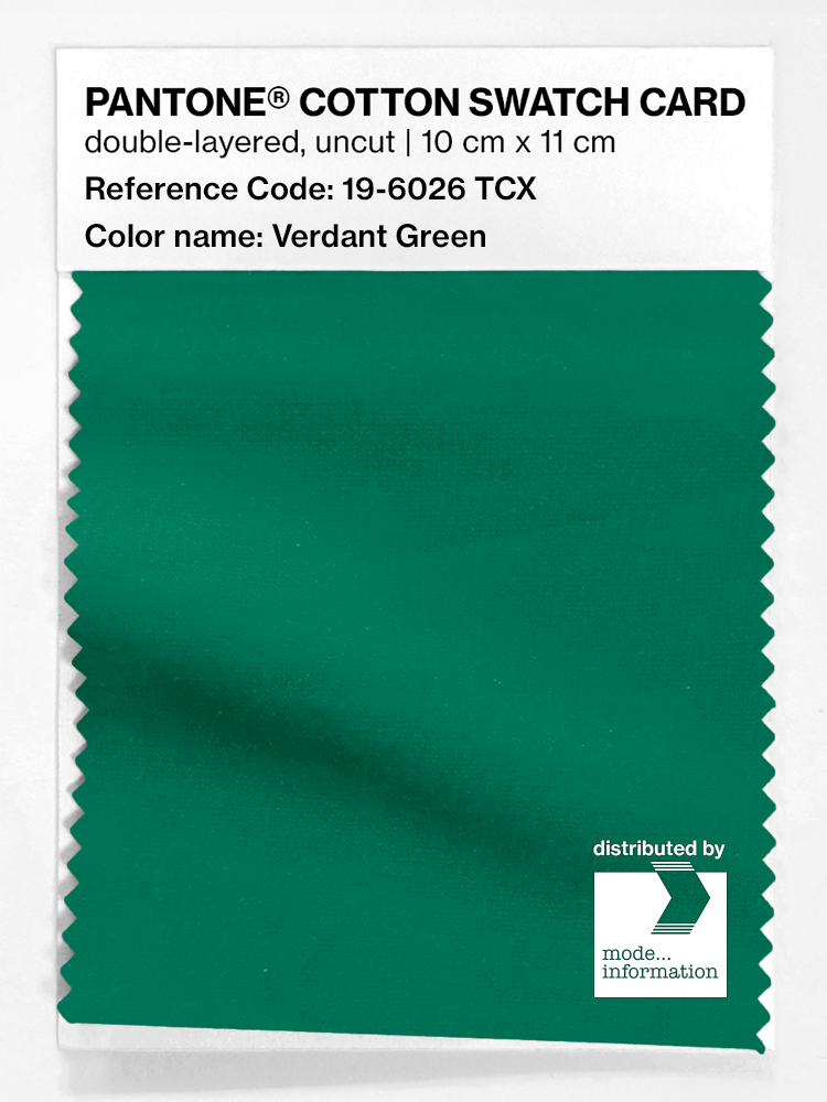 Product image 1 of the product “PANTONE® COTTON SWATCH CARD 19-6026 TCX Verdant Green ”