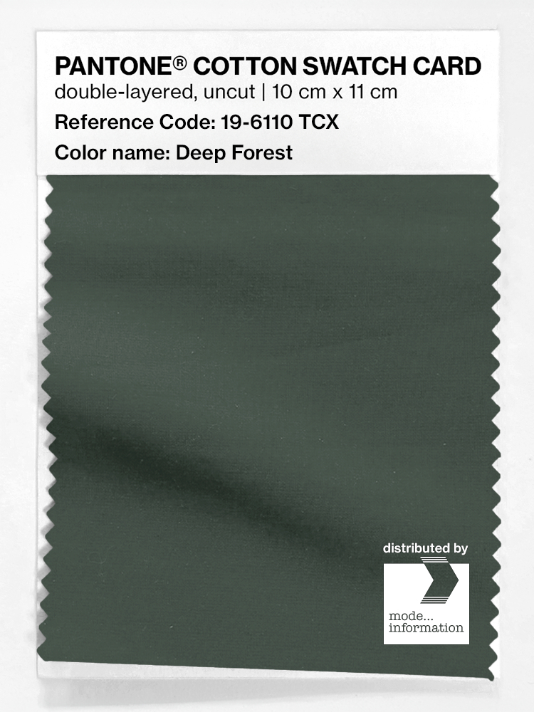 Product image 1 of the product “PANTONE® COTTON SWATCH CARD 19-6110 TCX Deep Forest ”