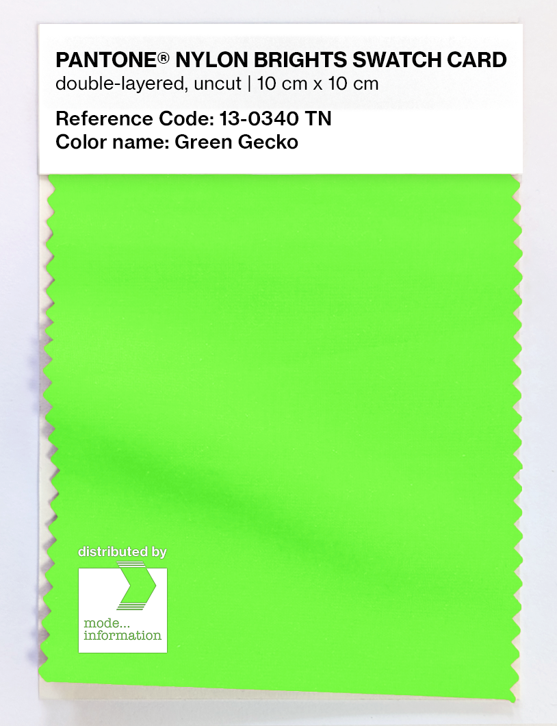 Product image 1 of the product “PANTONE® NYLON SWATCH CARD 13-0340 TN Green Gecko ”