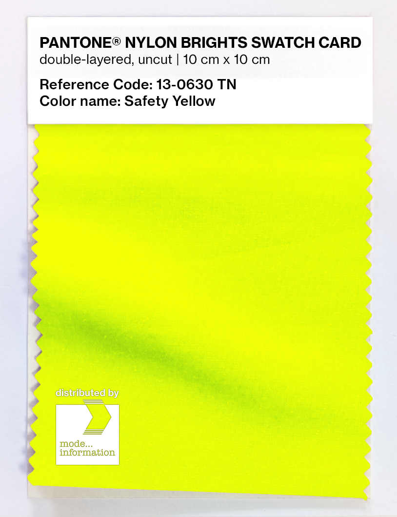 Product image 1 of the product “PANTONE® NYLON SWATCH CARD 13-0630 TN Safety Yellow ”