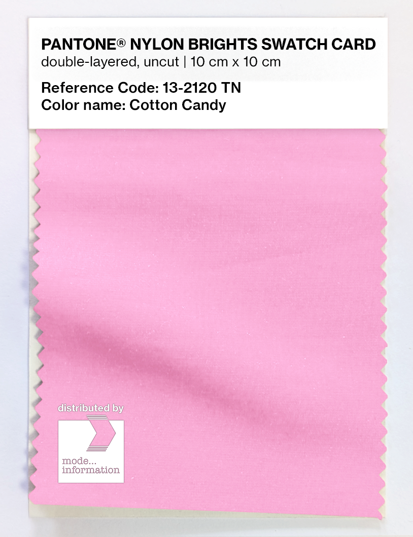 Product image 1 of the product “PANTONE® NYLON SWATCH CARD 13-2120 TN Cotton Candy ”