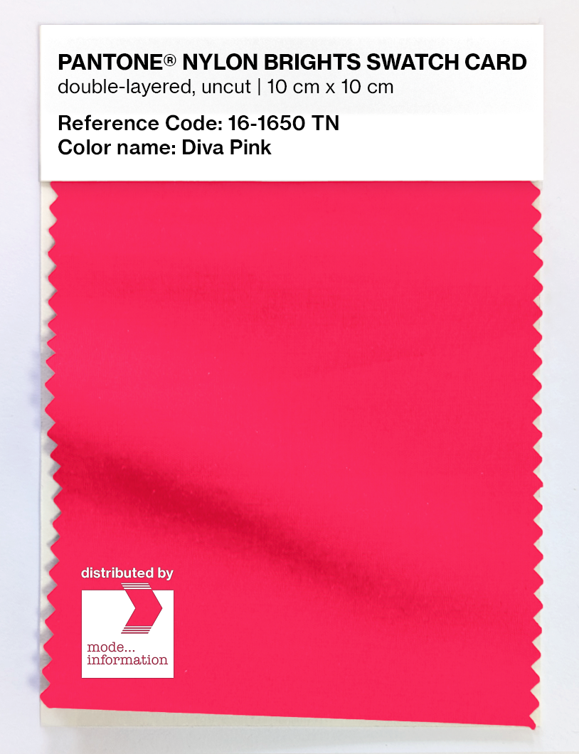 Product image 1 of the product “PANTONE® NYLON SWATCH CARD 16-1650 TN Diva Pink ”