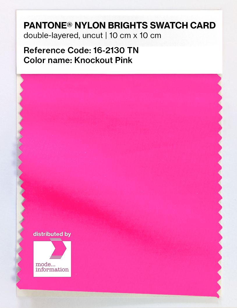 Product image 1 of the product “PANTONE® NYLON SWATCH CARD 16-2130 TN Knockout Pink ”