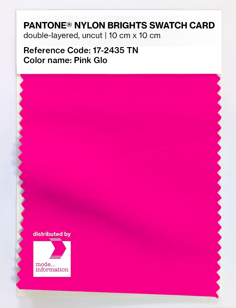Product image 1 of the product “PANTONE® NYLON SWATCH CARD 17-2435 TN Pink Glo ”