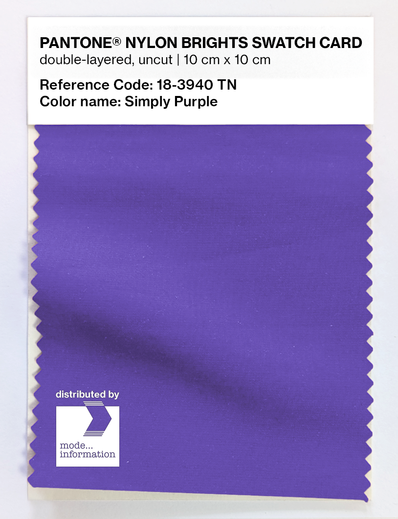Product image 1 of the product “PANTONE® NYLON SWATCH CARD 18-3940 TN Simply Purple ”