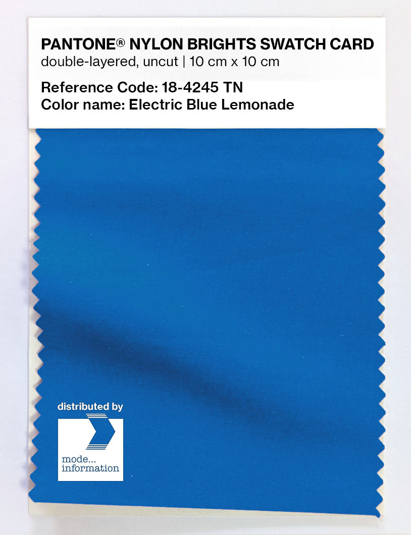 Product image 1 of the product “PANTONE® NYLON SWATCH CARD 18-4245 TN Electric Blue Lemonade ”