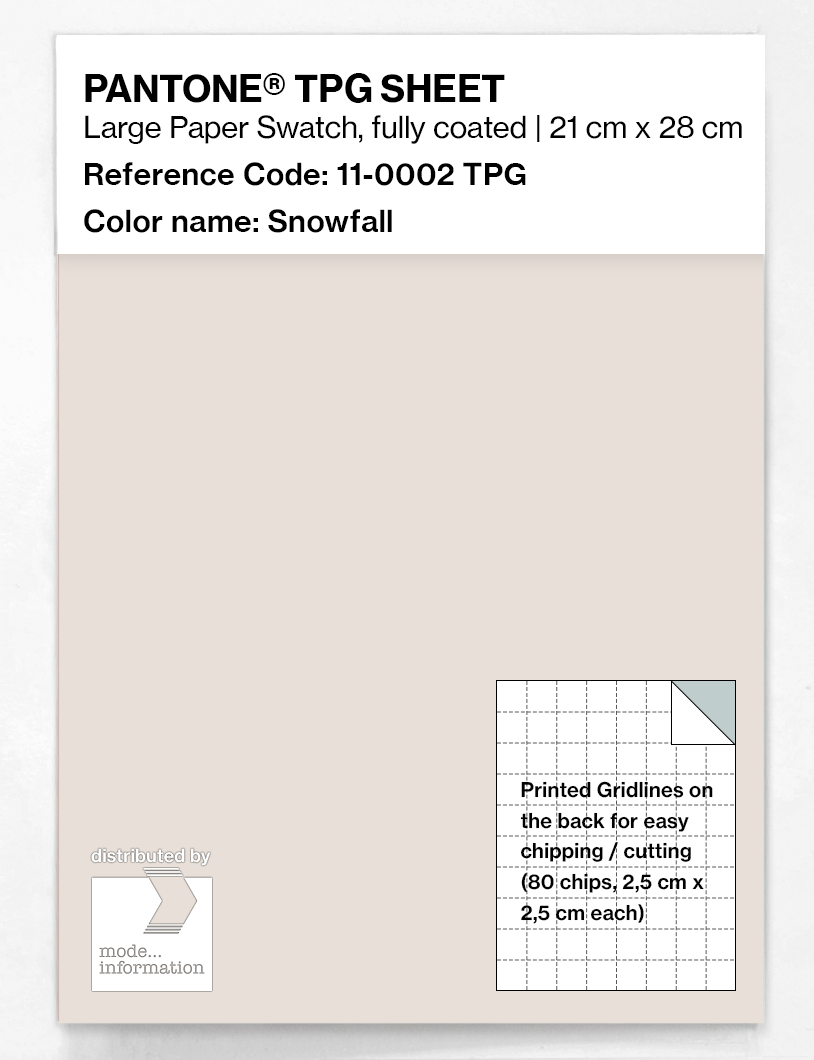 Product image 1 of the product “PANTONE® TPG SHEET 11-0002 TPG Snowfall ”