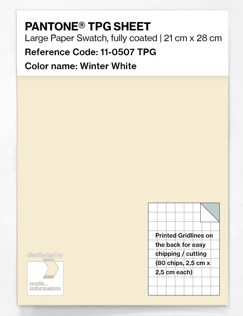 Product image 1 of the product “PANTONE® TPG SHEET 11-0507 TPG Winter White ”