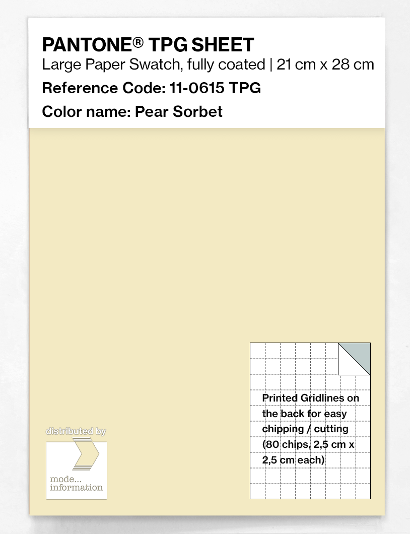 Product image 1 of the product “PANTONE® TPG SHEET 11-0615 TPG Pear Sorbet ”
