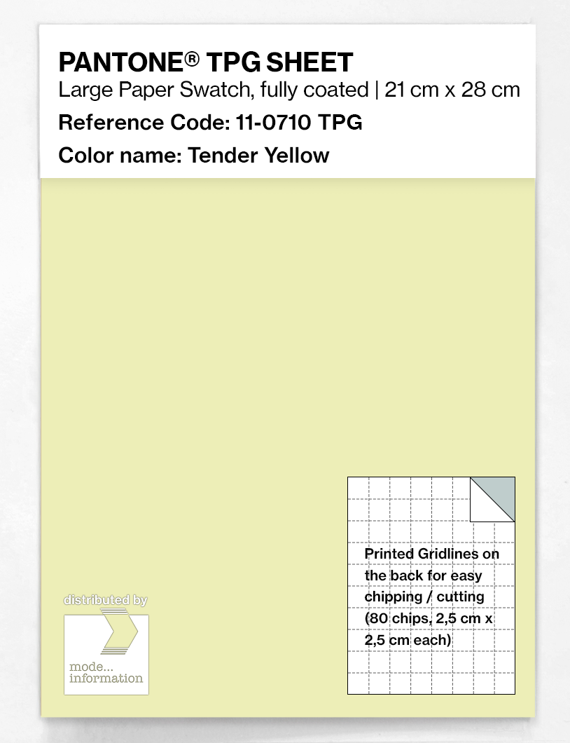 Product image 1 of the product “PANTONE® TPG SHEET 11-0710 TPG Tender Yellow ”