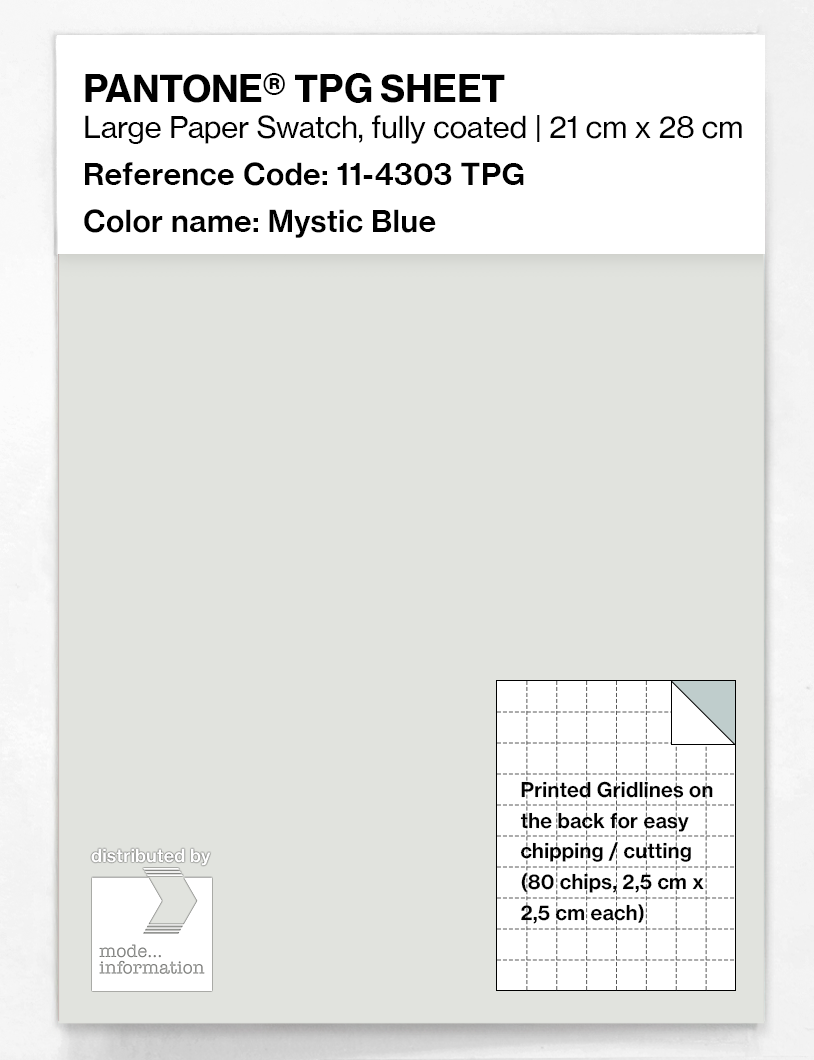 Product image 1 of the product “PANTONE® TPG SHEET 11-4303 TPG Mystic Blue ”