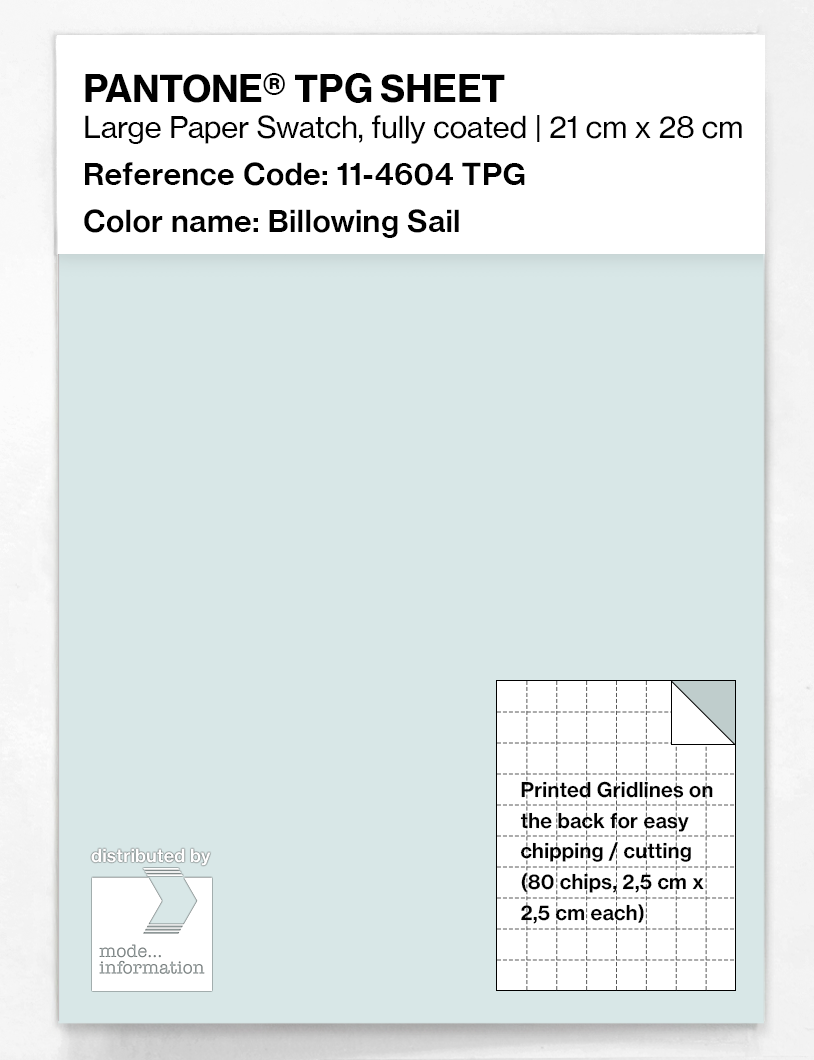 Product image 1 of the product “PANTONE® TPG SHEET 11-4604 TPG Billowing Sail ”