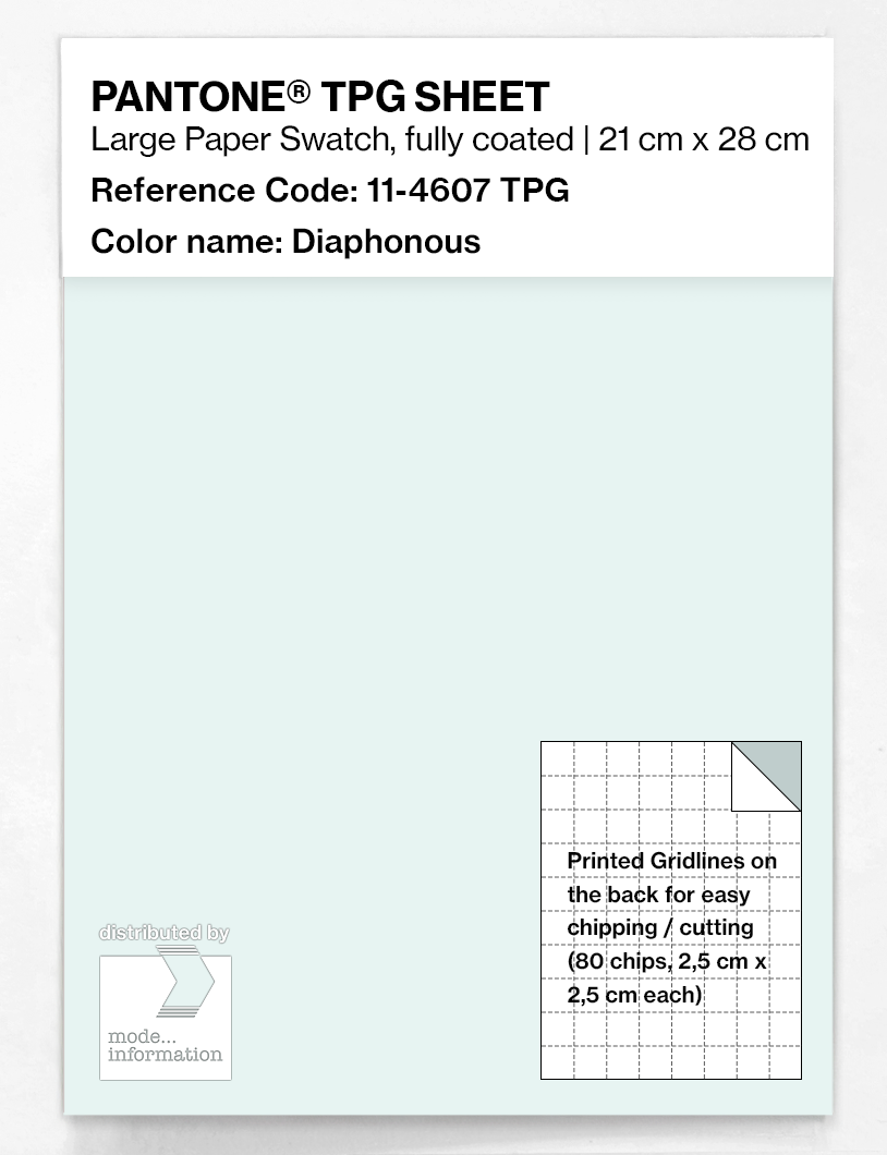 Product image 1 of the product “PANTONE® TPG SHEET 11-4607 TPG Diaphonous ”