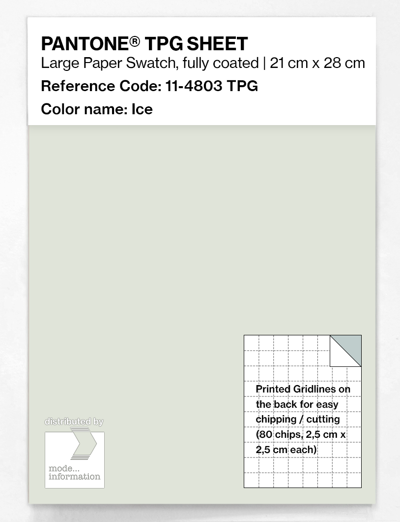 Product image 1 of the product “PANTONE® TPG SHEET 11-4803 TPG Ice ”