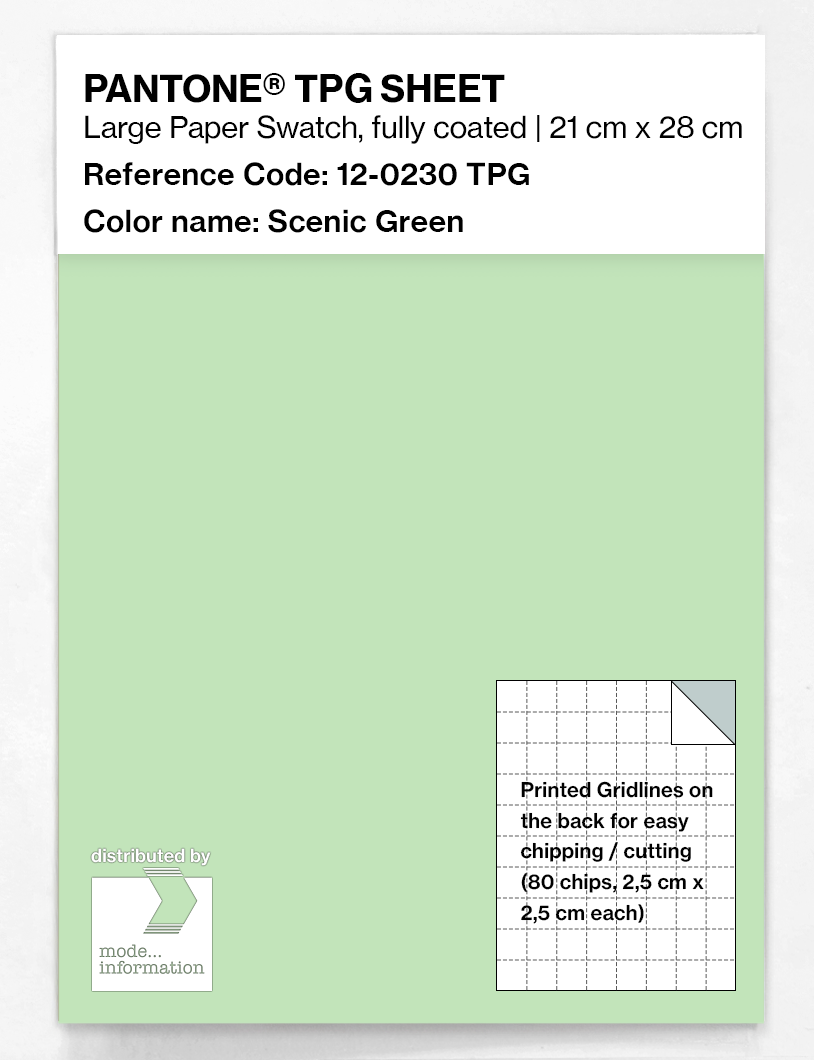 Product image 1 of the product “PANTONE® TPG SHEET 12-0230 TPG Scenic Green ”