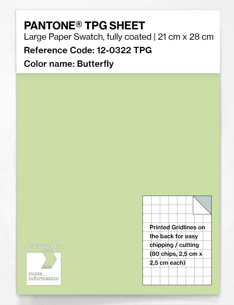 Product image 1 of the product “PANTONE® TPG SHEET 12-0322 TPG Butterfly ”