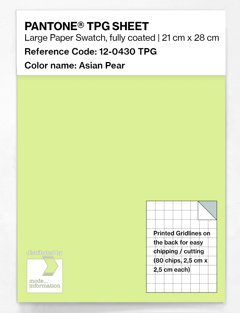 Product image 1 of the product “PANTONE® TPG SHEET 12-0430 TPG Asian Pear ”