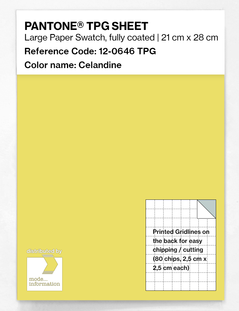 Product image 1 of the product “PANTONE® TPG SHEET 12-0646 TPG Celandine ”