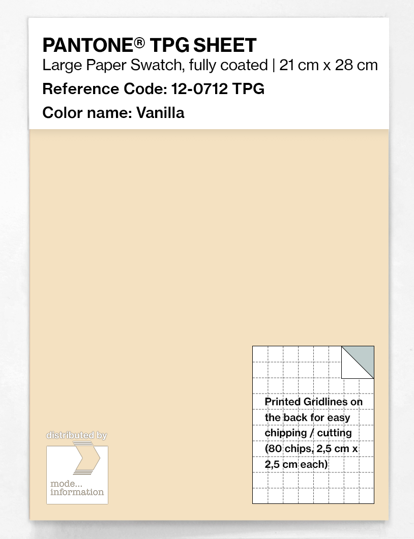 Product image 1 of the product “PANTONE® TPG SHEET 12-0712 TPG Vanilla ”