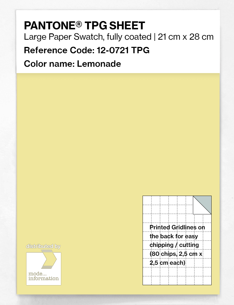 Product image 1 of the product “PANTONE® TPG SHEET 12-0721 TPG Lemonade ”