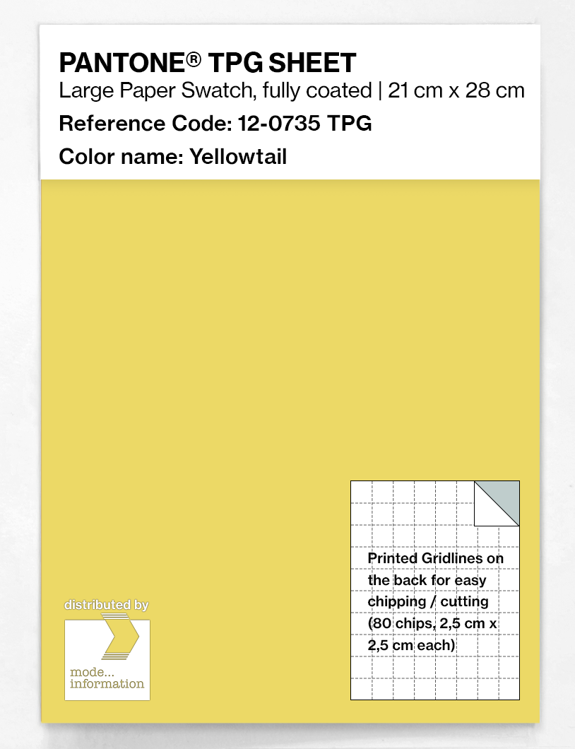 Product image 1 of the product “PANTONE® TPG SHEET 12-0735 TPG Yellowtail ”