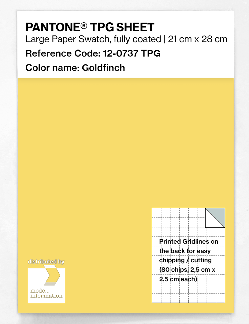 Product image 1 of the product “PANTONE® TPG SHEET 12-0737 TPG Goldfinch ”