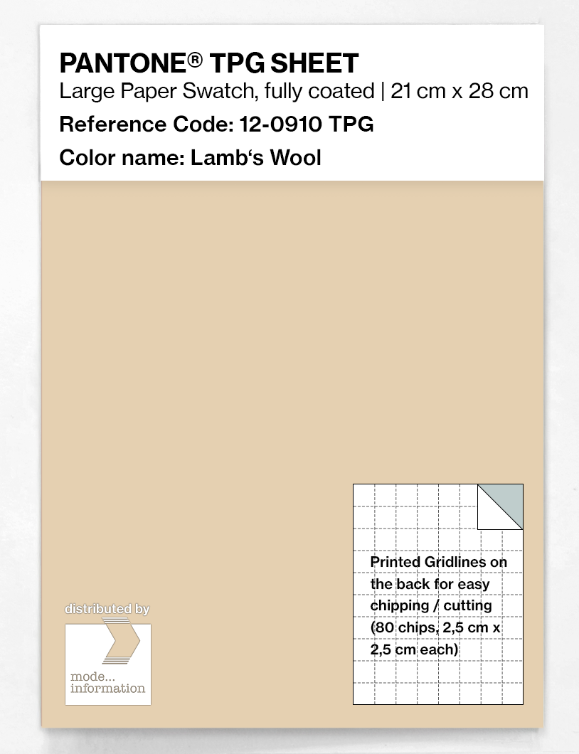 Artikelbild 1 des Artikels “PANTONE® TPG SHEET 12-0910 TPG Lamb's Wool “