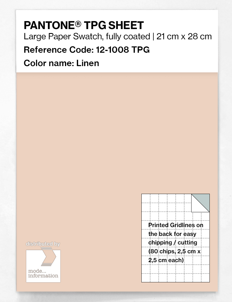 Product image 1 of the product “PANTONE® TPG SHEET 12-1008 TPG Linen ”
