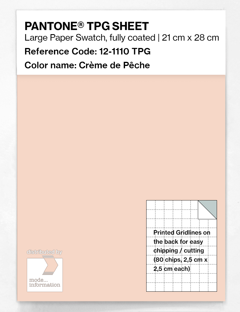 Product image 1 of the product “PANTONE® TPG SHEET 12-1110 TPG Crème de Pêche ”