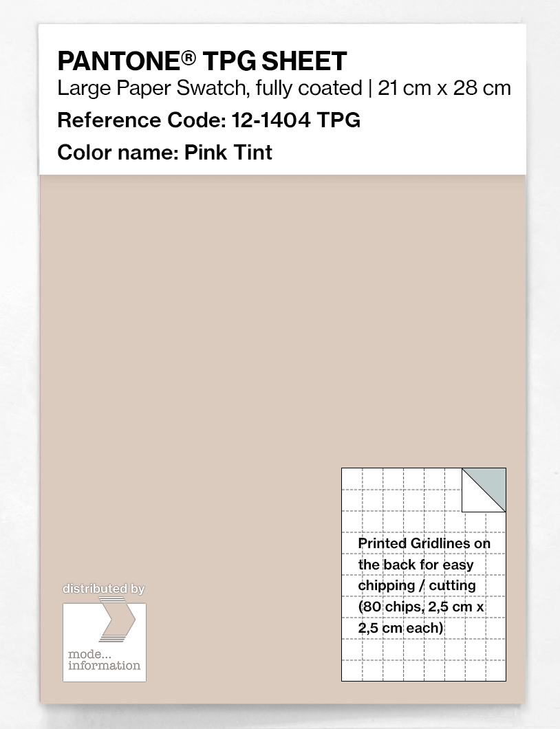 Product image 1 of the product “PANTONE® TPG SHEET 12-1404 TPG Pink Tint ”