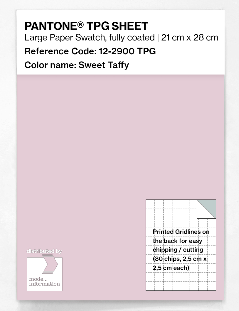 Product image 1 of the product “PANTONE® TPG SHEET 12-2900 TPG Sweet Taffy ”