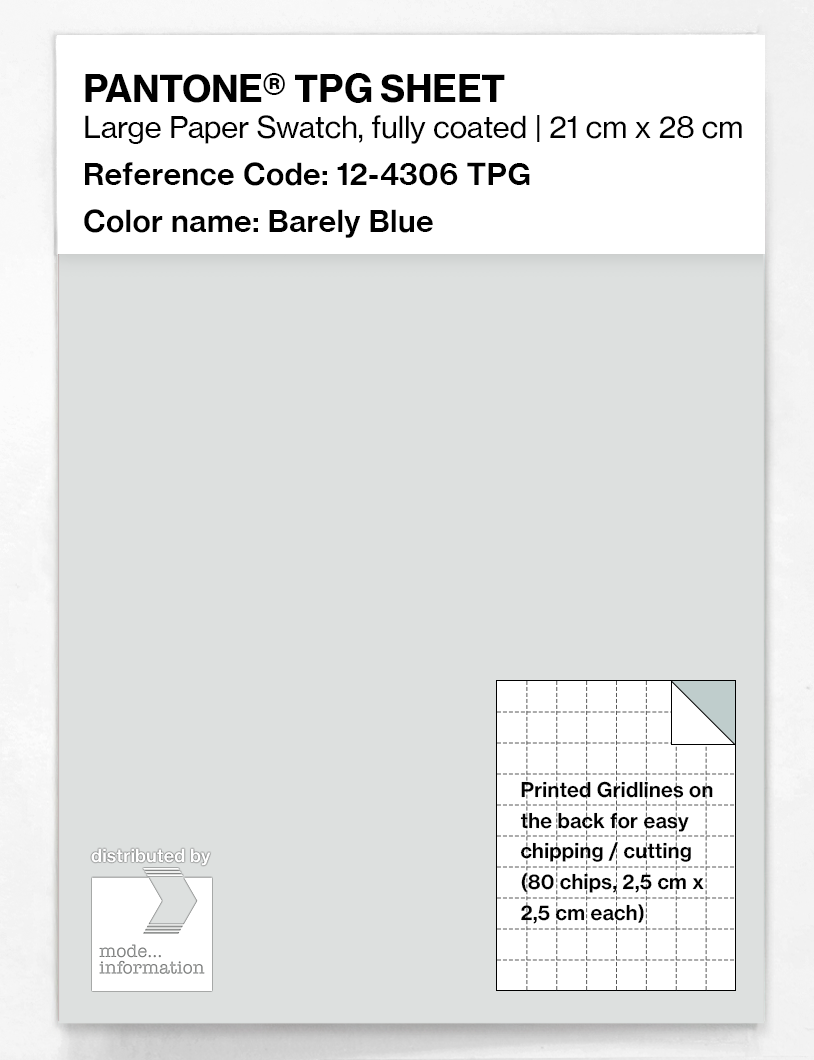 Artikelbild 1 des Artikels “PANTONE® TPG SHEET 12-4306 TPG Barely Blue “