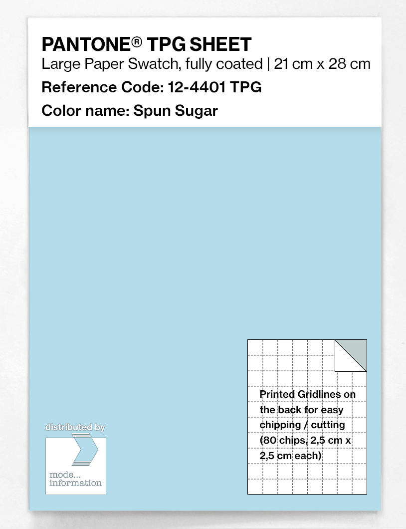 Product image 1 of the product “PANTONE® TPG SHEET 12-4401 TPG Spun Sugar ”