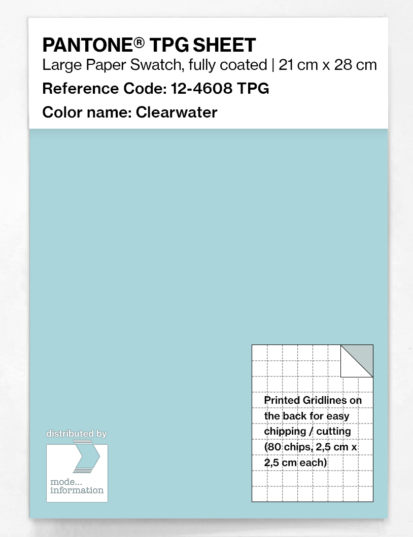 Product image 1 of the product “PANTONE® TPG SHEET 12-4608 TPG Clearwater ”
