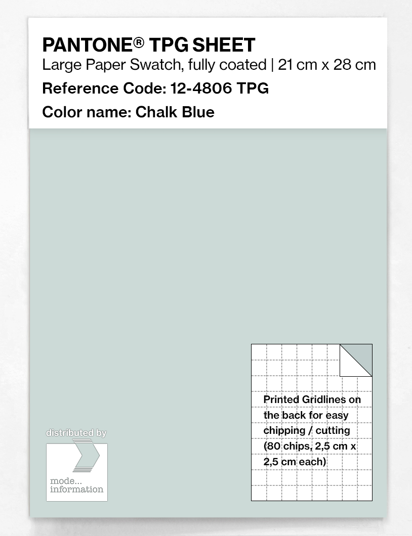 Product image 1 of the product “PANTONE® TPG SHEET 12-4806 TPG Chalk Blue ”