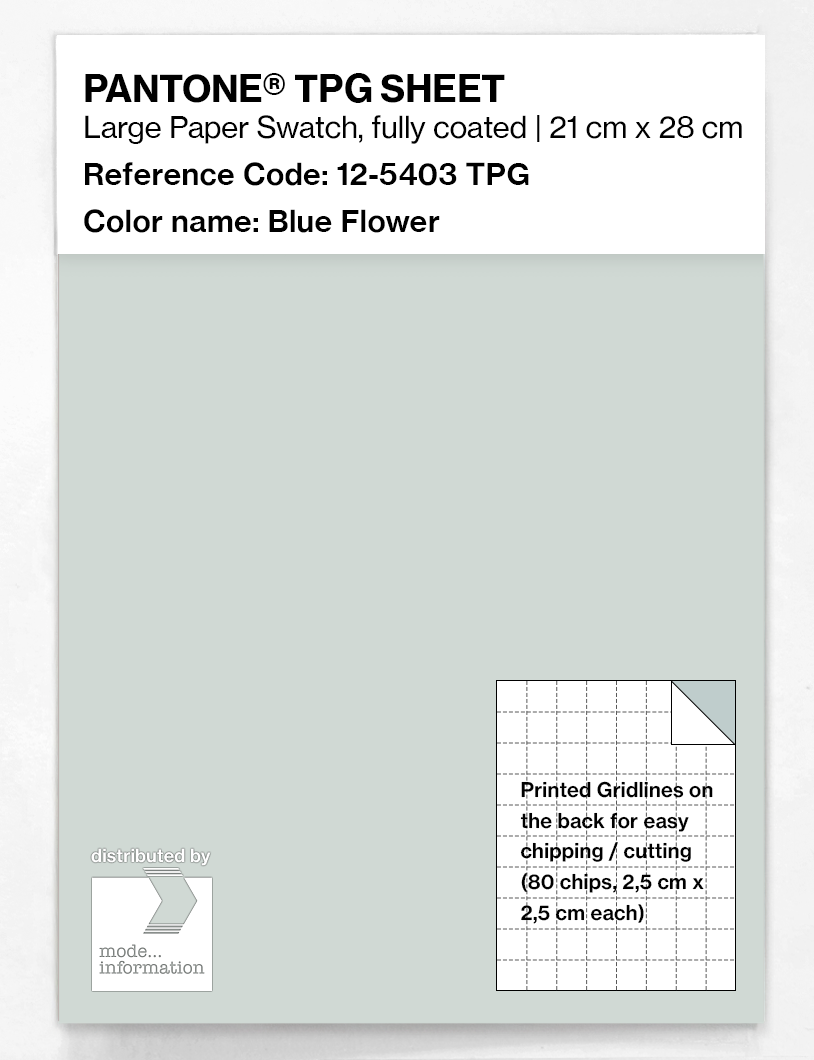 Product image 1 of the product “PANTONE® TPG SHEET 12-5403 TPG Blue Flower ”