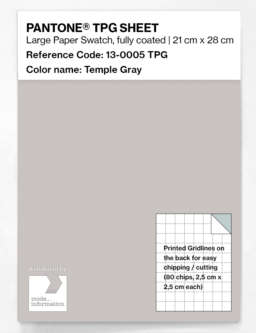 Artikelbild 1 des Artikels “PANTONE® TPG SHEET 13-0005 TPG Temple Gray “