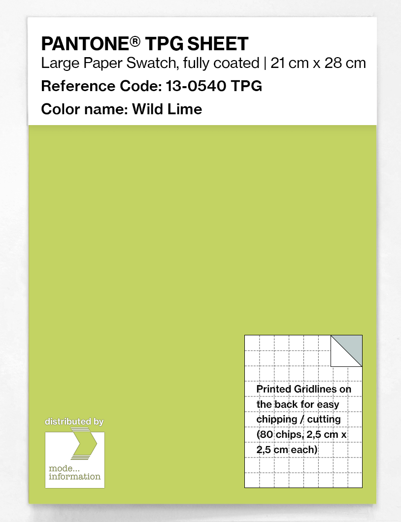 Product image 1 of the product “PANTONE® TPG SHEET 13-0540 TPG Wild Lime ”
