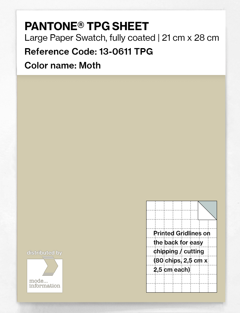 Product image 1 of the product “PANTONE® TPG SHEET 13-0611 TPG Moth ”