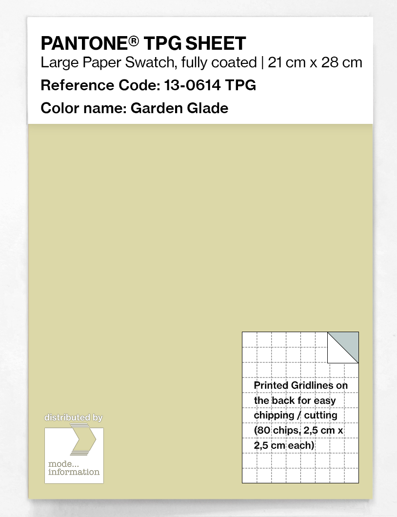 Product image 1 of the product “PANTONE® TPG SHEET 13-0614 TPG Garden Glade ”