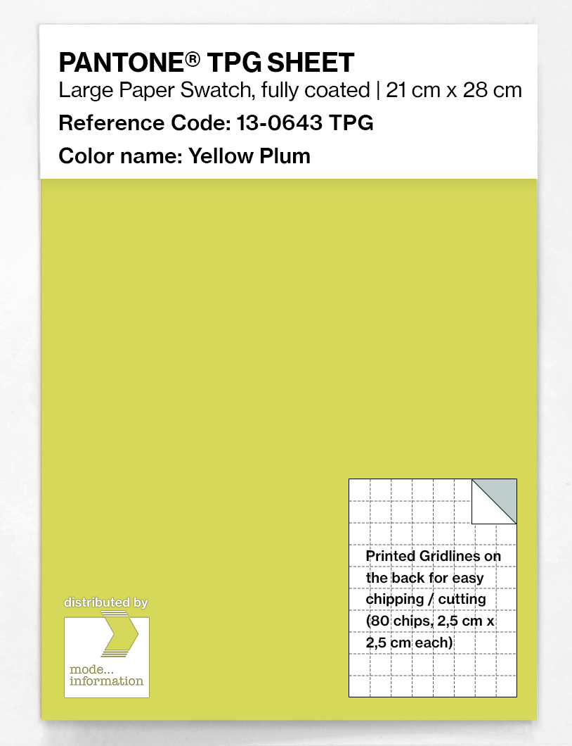 Product image 1 of the product “PANTONE® TPG SHEET 13-0643 TPG Yellow Plum ”