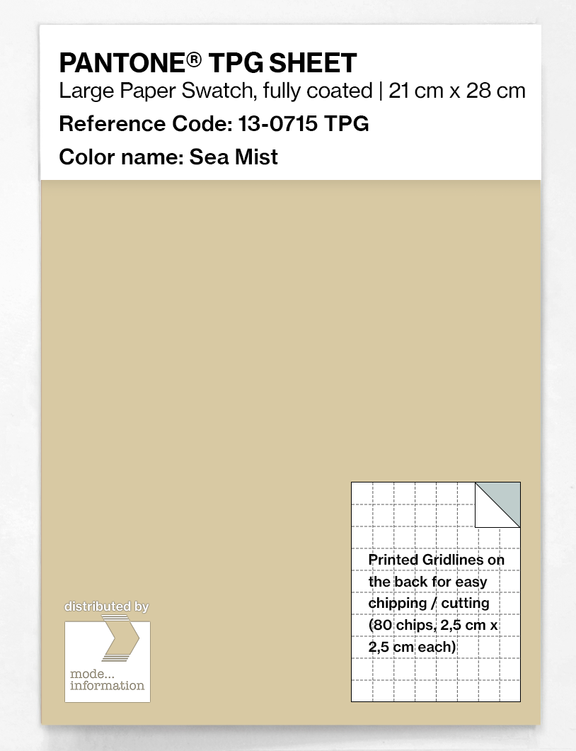 Product image 1 of the product “PANTONE® TPG SHEET 13-0715 TPG Sea Mist ”