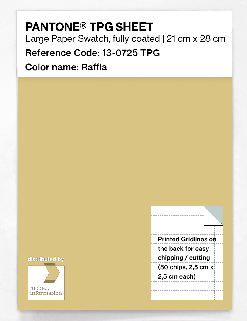Product image 1 of the product “PANTONE® TPG SHEET 13-0725 TPG Raffia ”