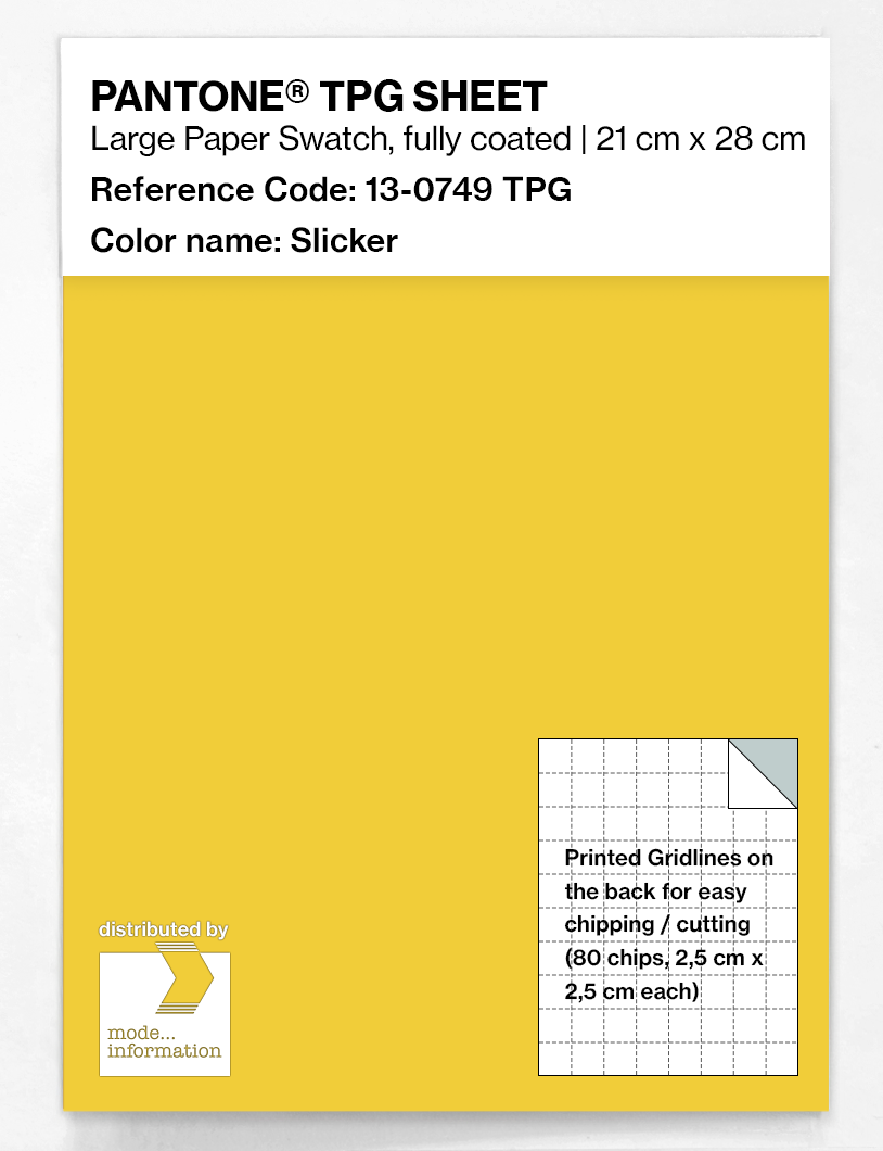 Product image 1 of the product “PANTONE® TPG SHEET 13-0749 TPG Slicker ”