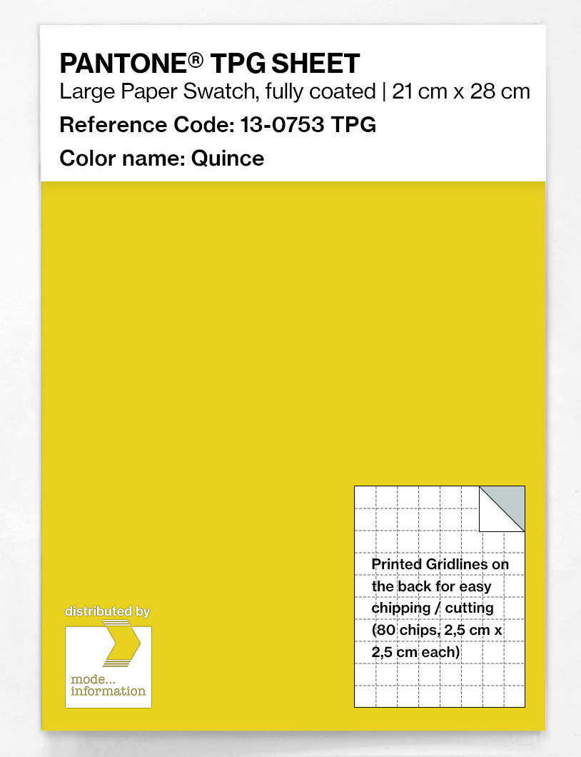 Product image 1 of the product “PANTONE® TPG SHEET 13-0753 TPG Quince ”